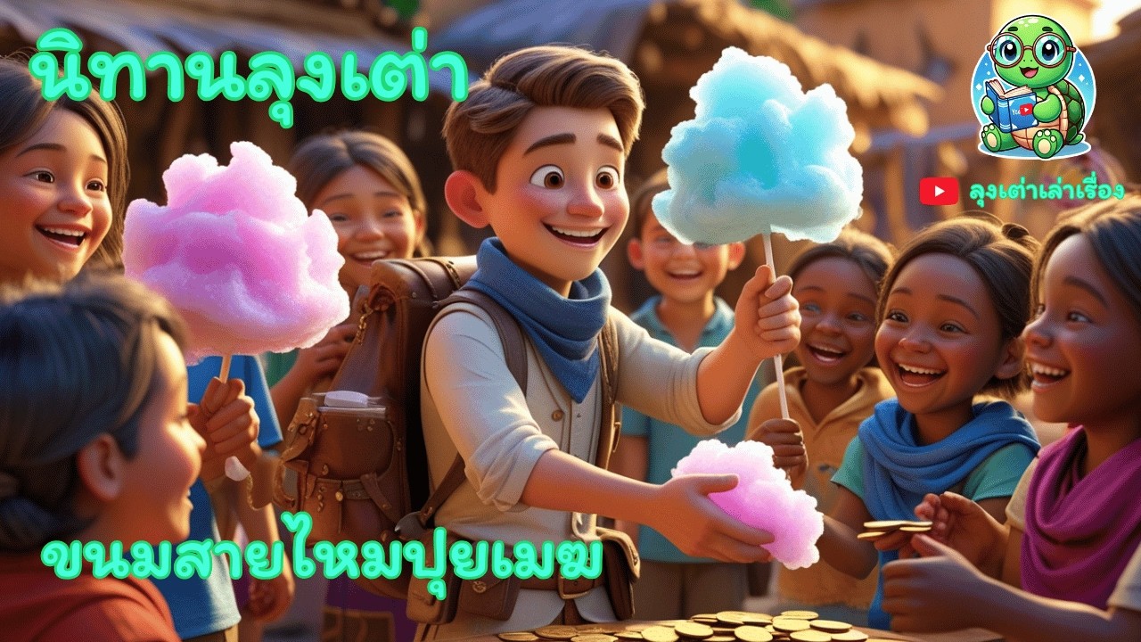 นิทานลุงเต่า เรื่อง ขนมสายไหมปุยเมฆ full ep