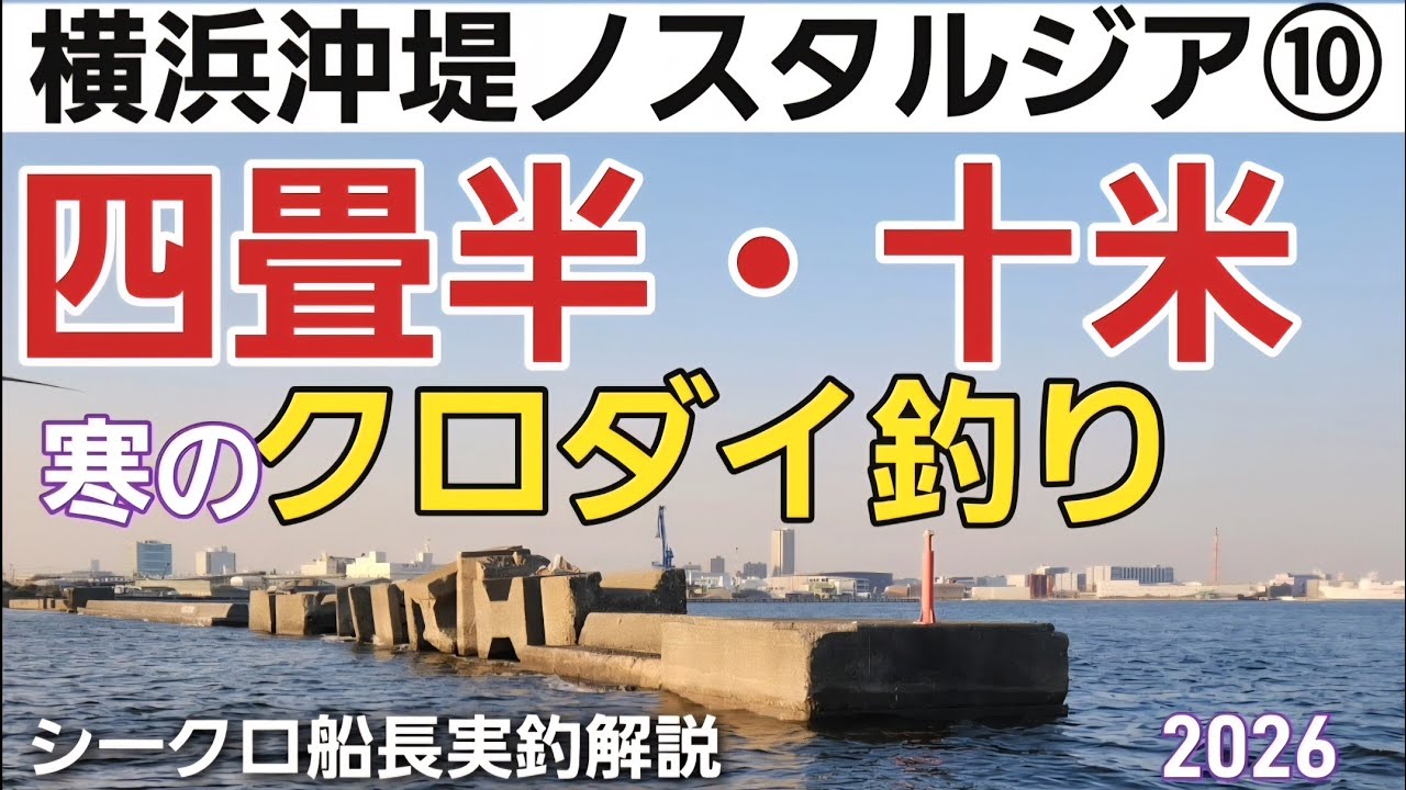 [ヘチ釣り]横浜沖堤・四畳半・十米クロダイ釣りノスタルジー#クロダイ釣り#ヘチ釣り#横浜沖堤防
