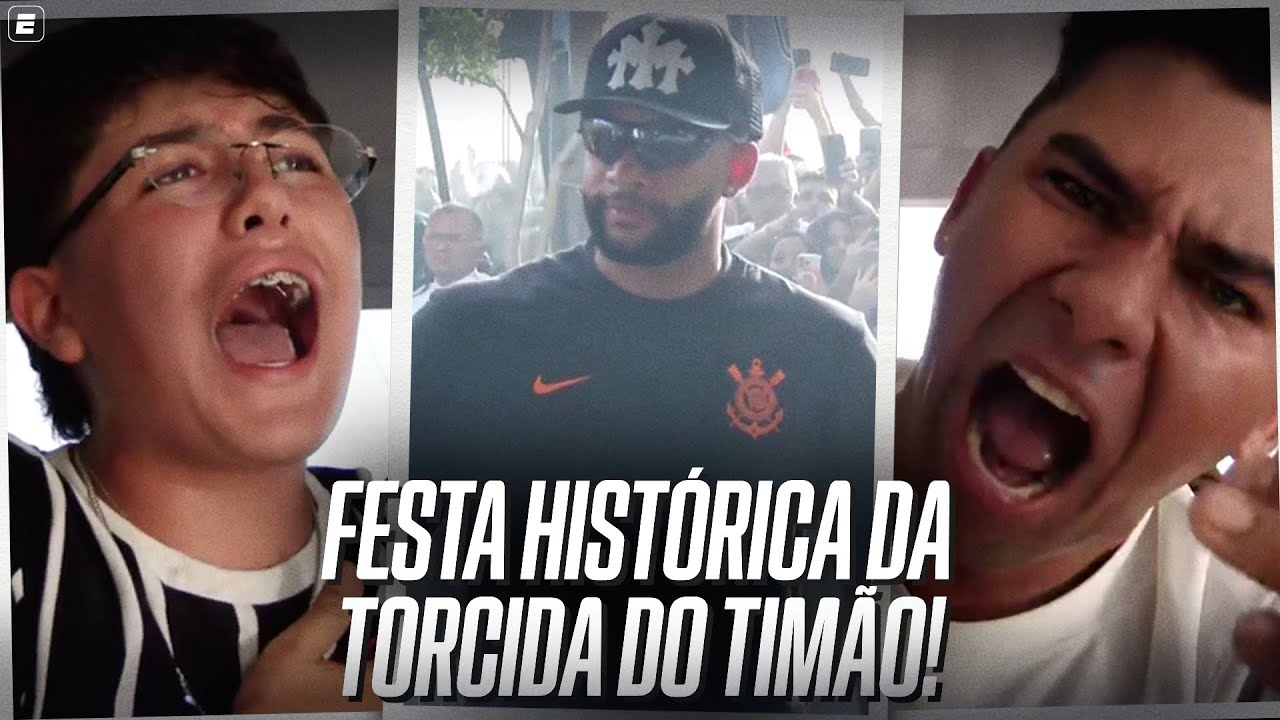 TORCIDA DO CORINTHIANS FAZ FESTA ABSURDA E RECEBE O ELENCO COM MUITO BARULHO PARA A SUPERCOPA!