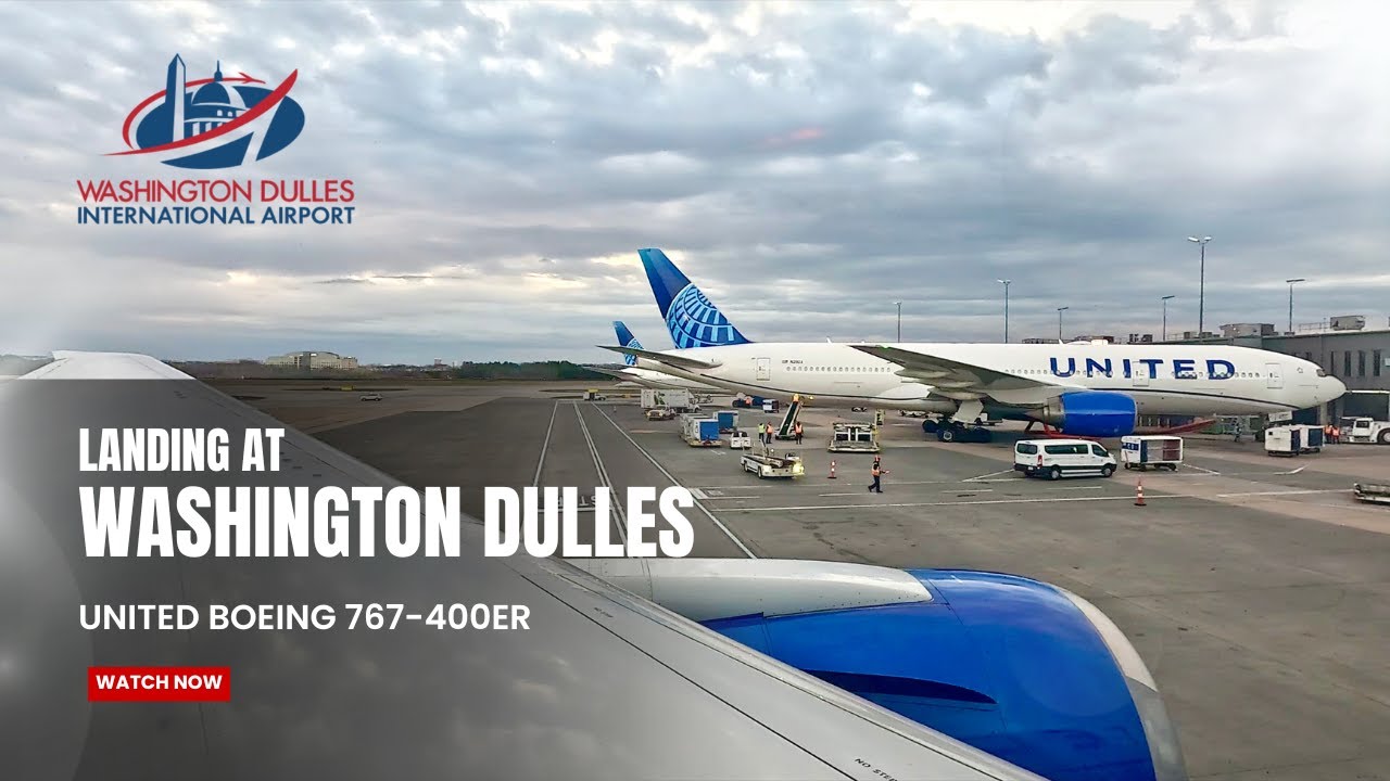 🛬 Landing at Washington Dulles Airport (IAD) | United Boeing 767-400ER