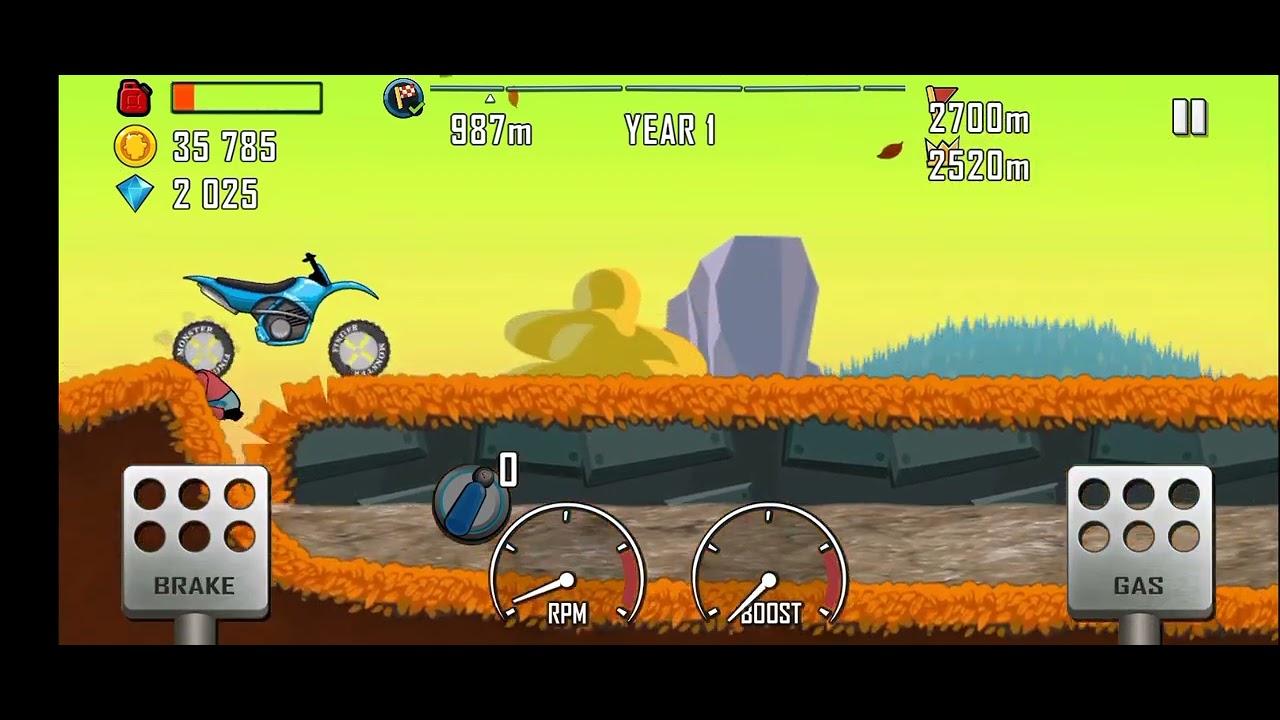 Hill climb Racing new record new zone💪👑😱