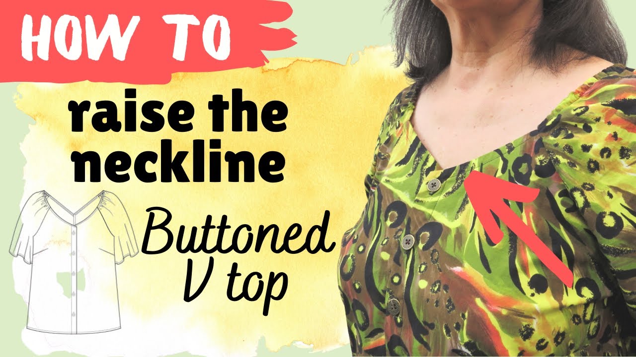 Sewing tutorial: How to raise a neckline. Kosice top (Itch to Stitch) for Mum.  Love through sewing.
