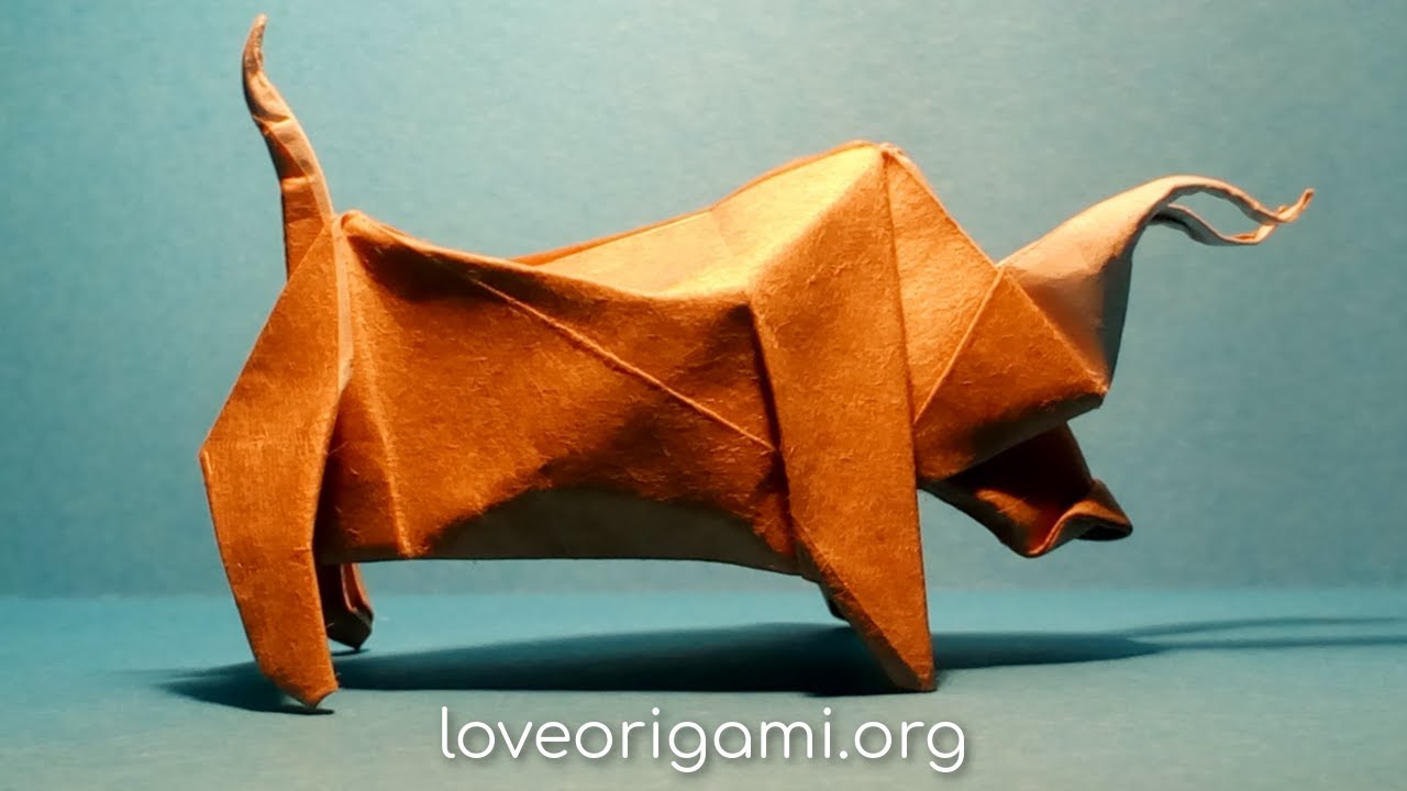 How to make an Origami Bull - Step by step instructions, Origami Animals