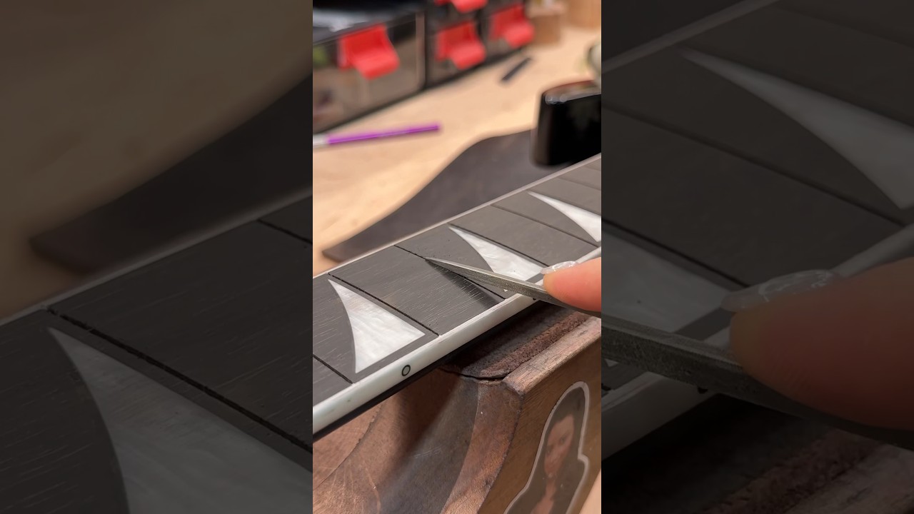 How to refret a guitar with stainless frets? #luthier #guitar #guitarrepair