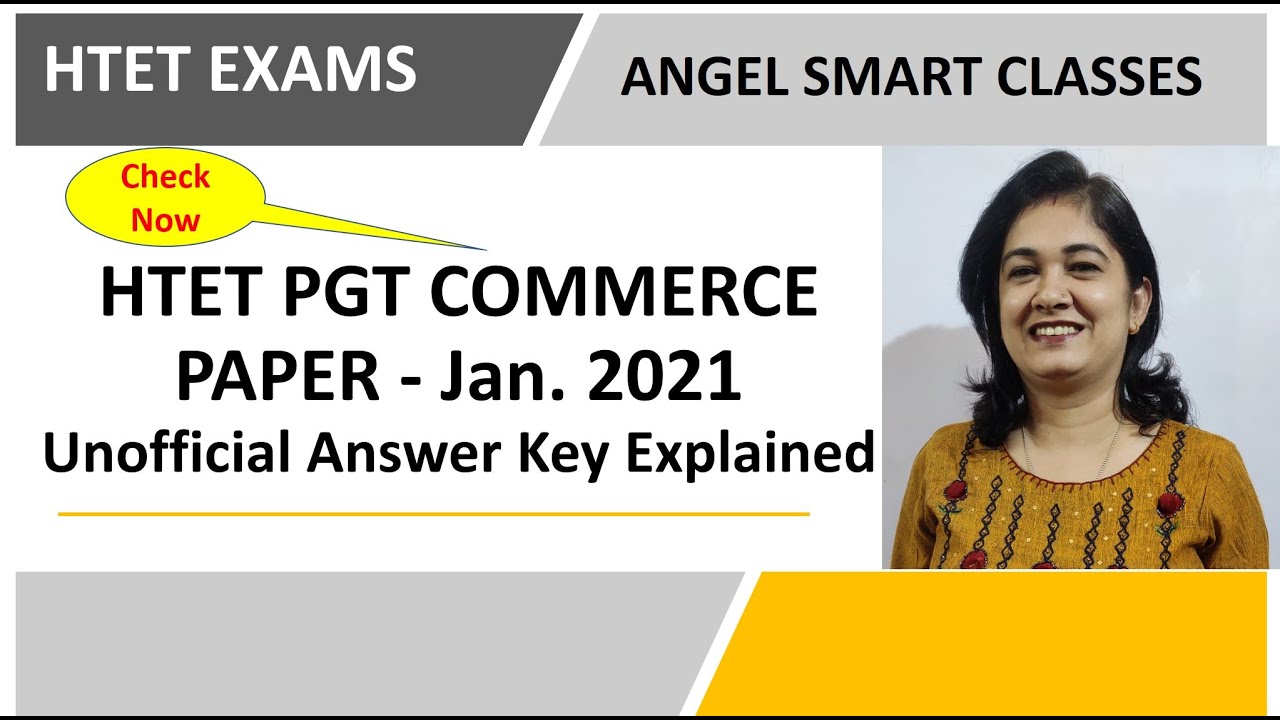 HTET PGT COMMERCE PAPER | JAN 2021