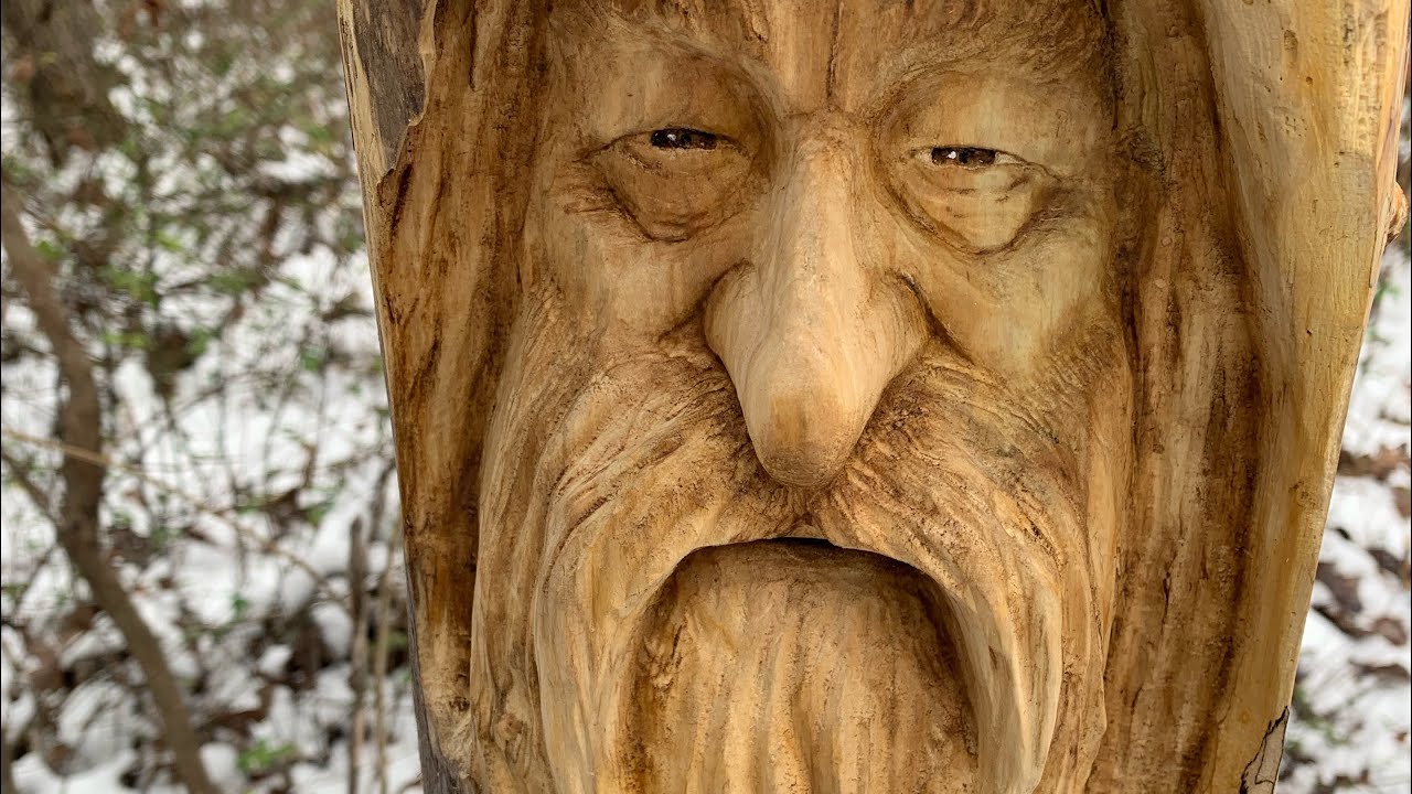 How to carve a face in wood! 