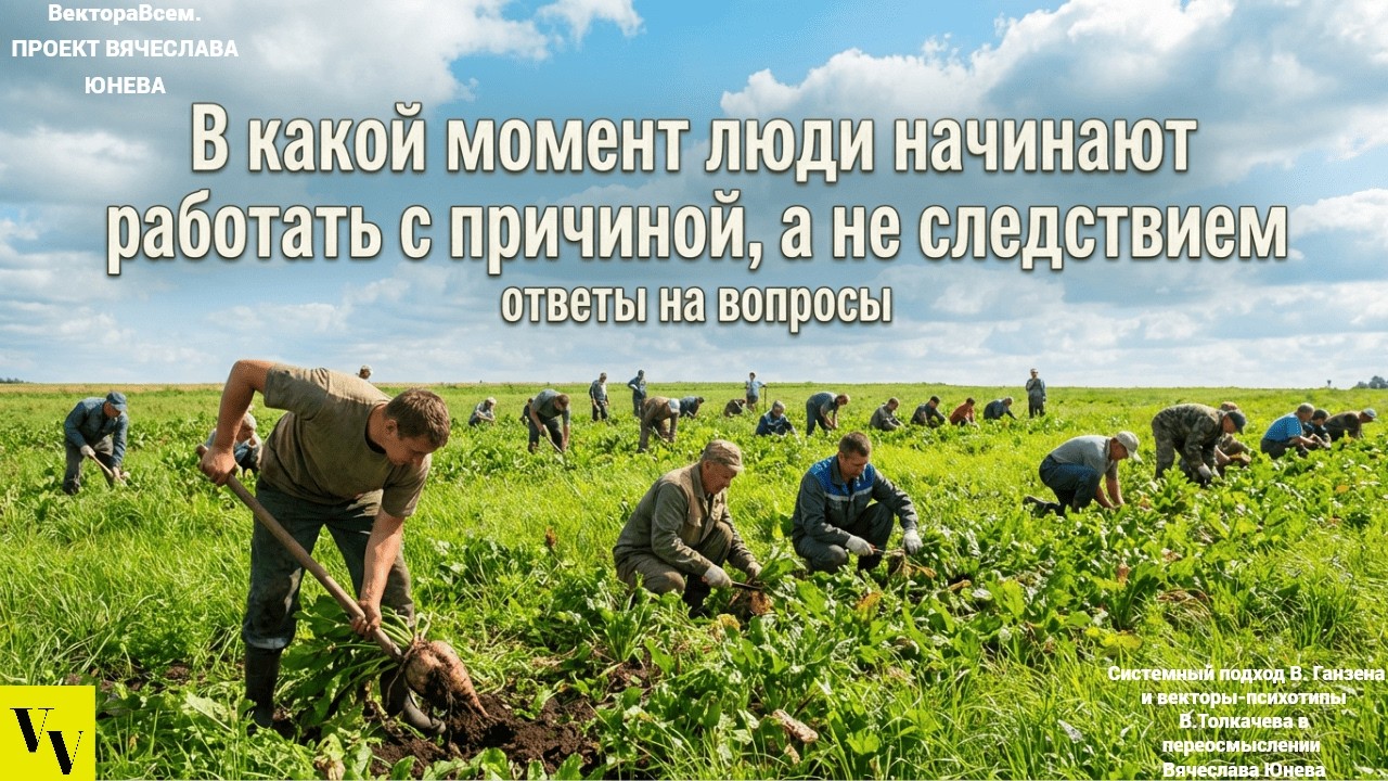 В какой момент люди начинают работать с причиной, а не следствием