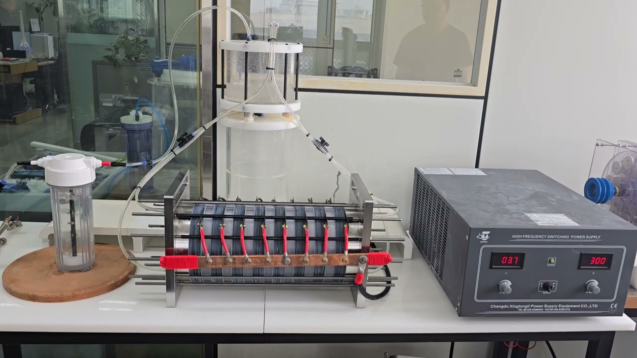Water Electrolysis - 80cell-8ea parallel-3.8V-300A-1.14kW-0.38V and 37.5A per cel