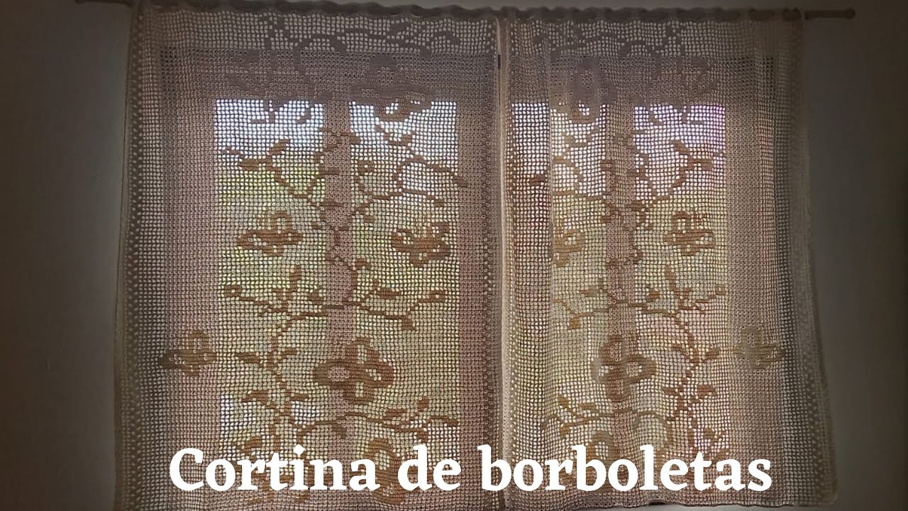 🦋Cortina de borboletas 🦋 p1 #passoapassocroche #crocheiniciantes #croche #facil #croche #crochêfacil