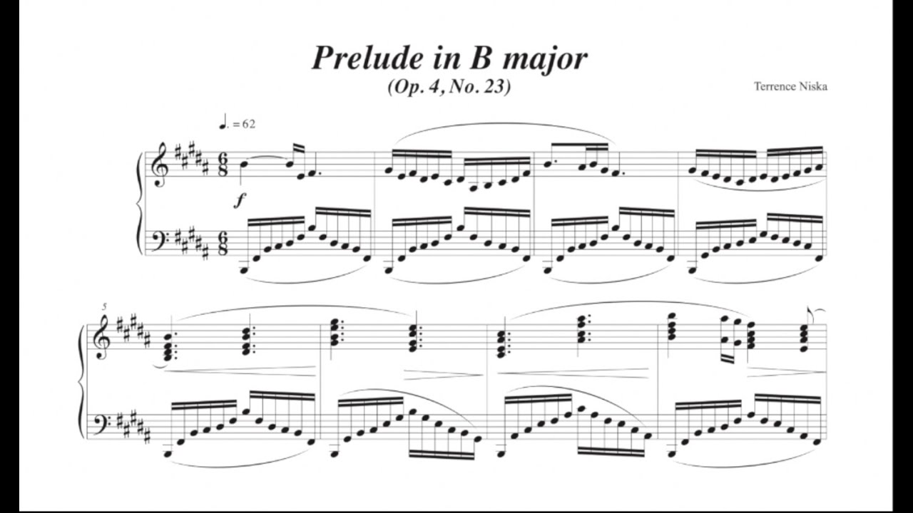 Op. 4, No. 23: Prelude in B major