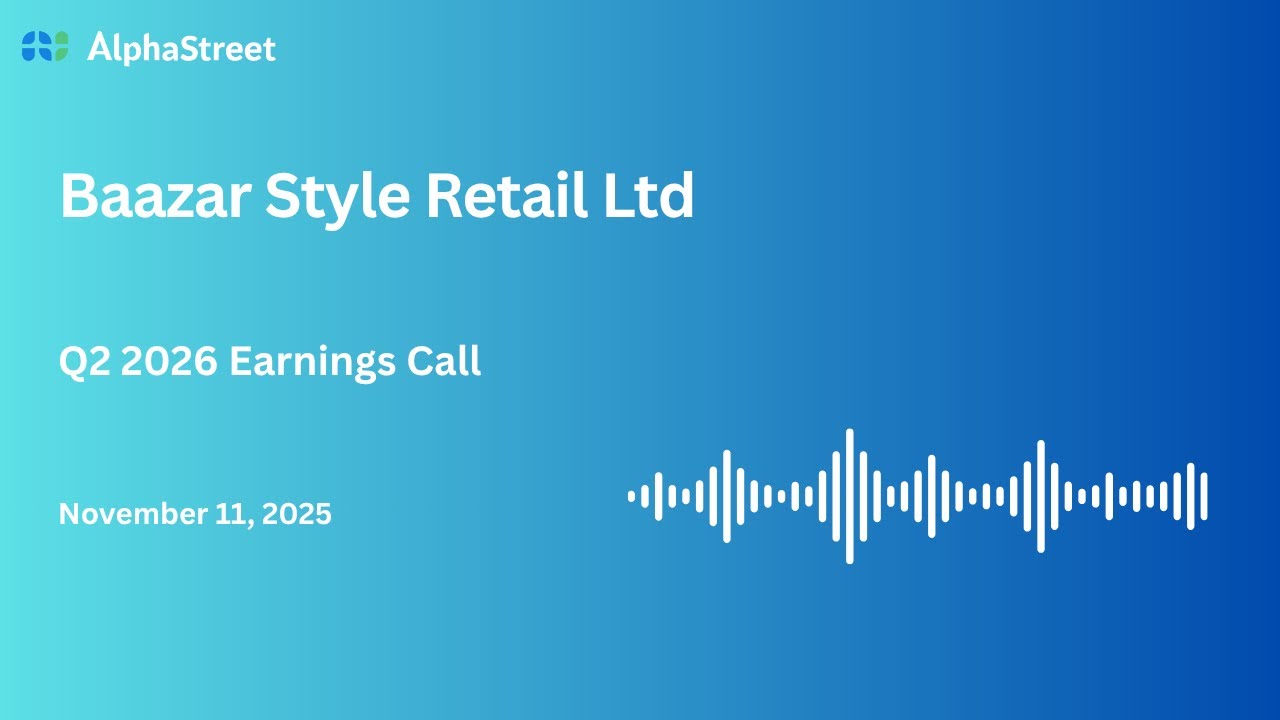 Baazar Style Retail Ltd Q2 FY2025-26 Earnings Conference Call