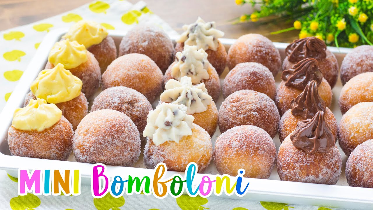 Mini Bomboloni alla Crema Pasticcera e Crema di Ricotta - Ricetta Dolci di Carnevale - 55Winston55