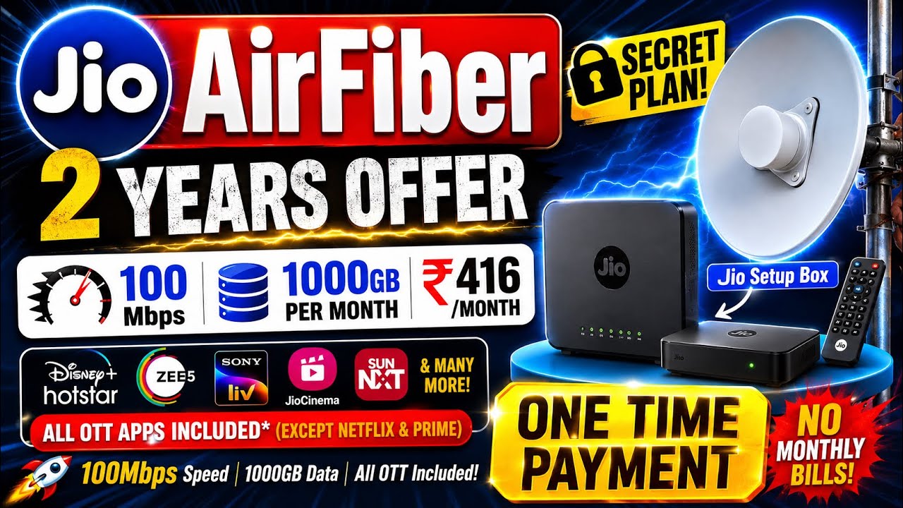 Jio Airfiber 2Years Plan Offer | Jio Airfiber Installation | Jio Airfiber Plans | Jio Airfiber Offer