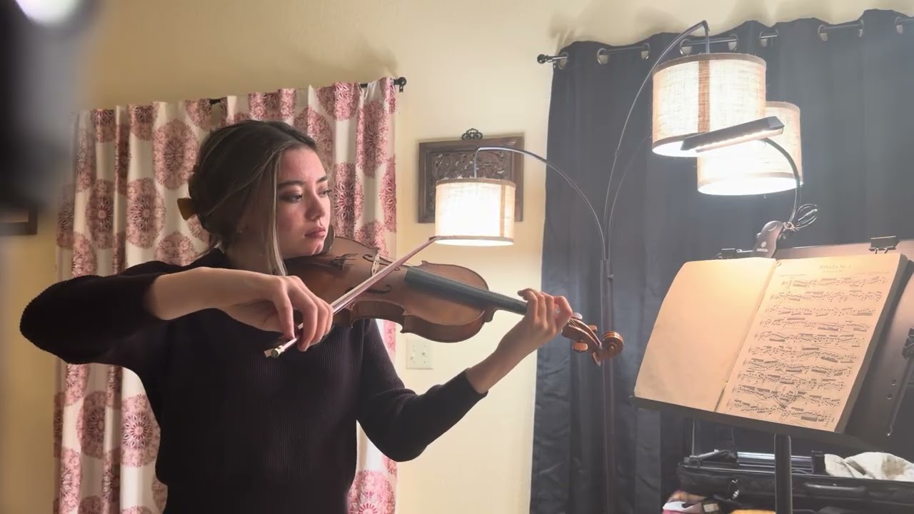 Sage Sorensen plays Bach sonata no.1 in g minor