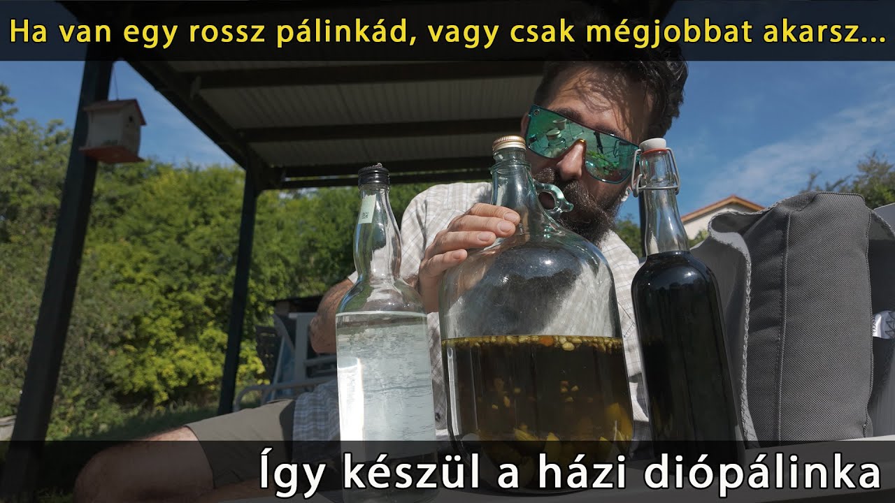 diópálinka, zöld dió likőr készítés, recept, összetevők