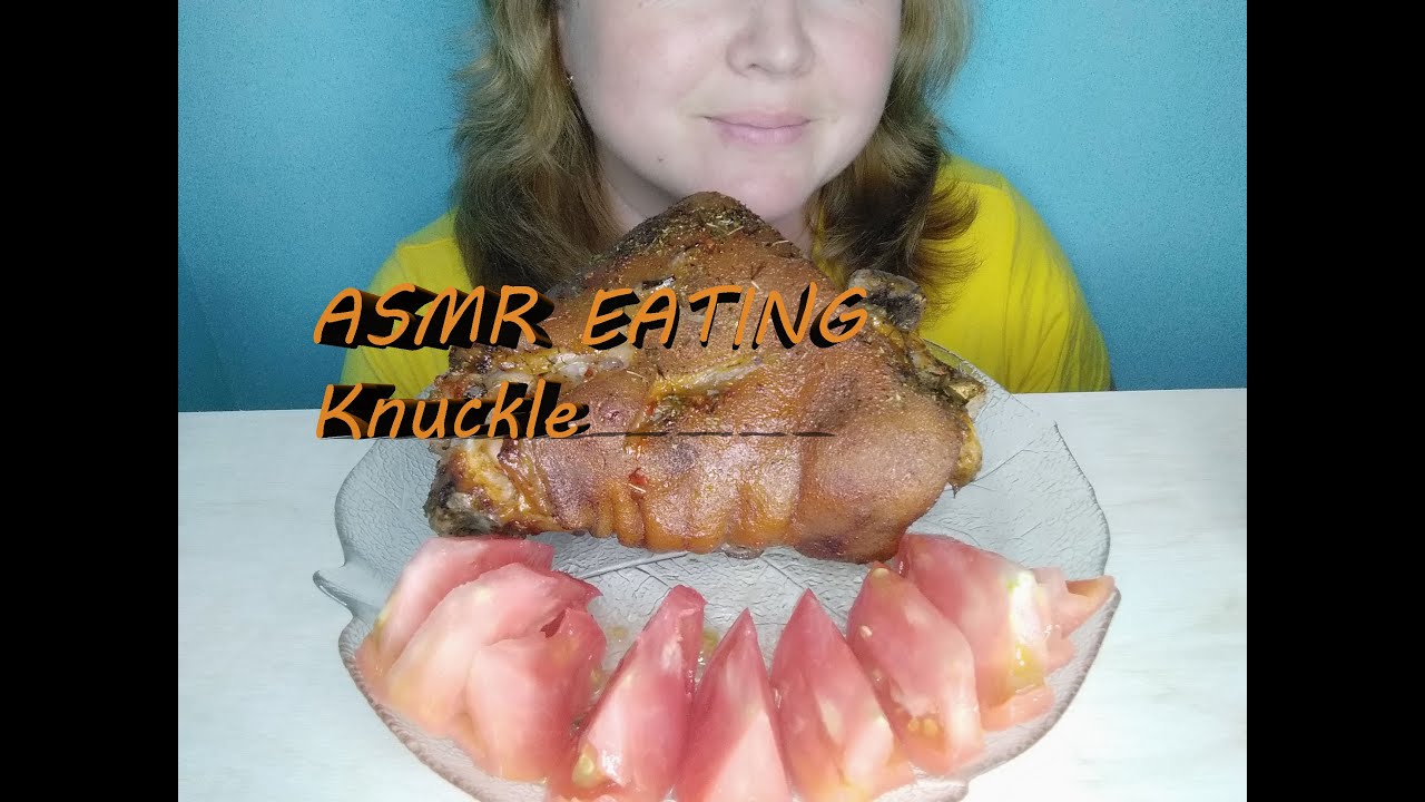 ASMR Свиная рулька/Pork knuckle/звуки еды/food sounds