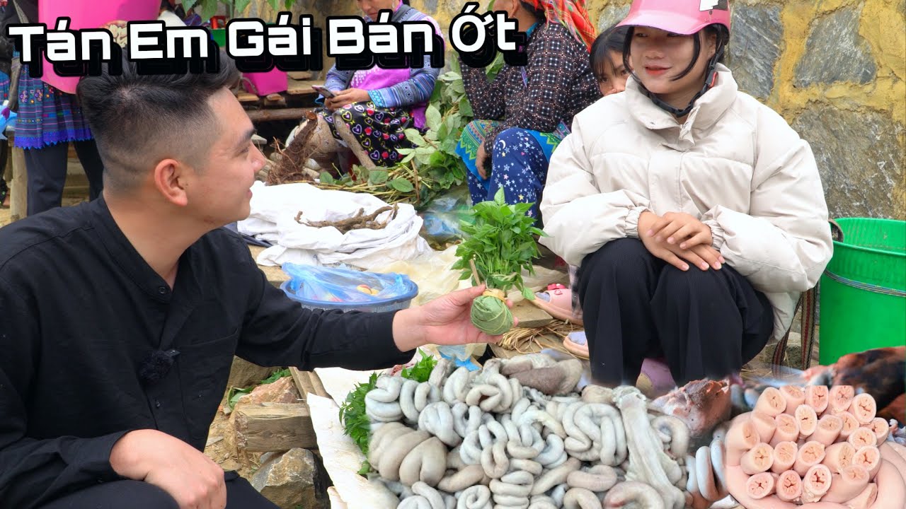 Dậy Thật Sớm Cùng Cô Gái Người Thu Lao Xuống Chợ Bán Hàng, Lòng Lợn Bán La Liệt Ở Chợ Phiên..!