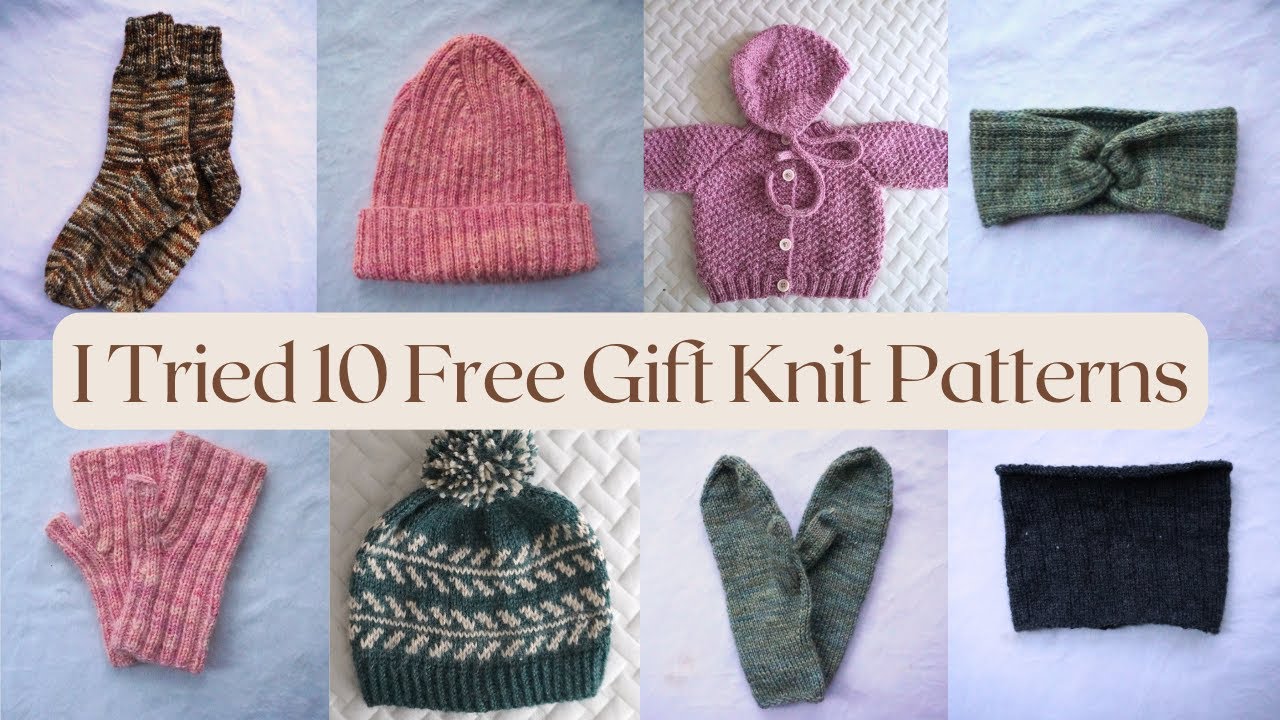 I Tried 10 (more) Free Patterns for Gift Knitting | My Honest Review | New Moon Knitting
