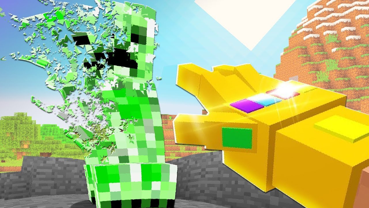 THANOS INFINITY GAUNTLET DESTROYS MINECRAFT! (ENDGAME)