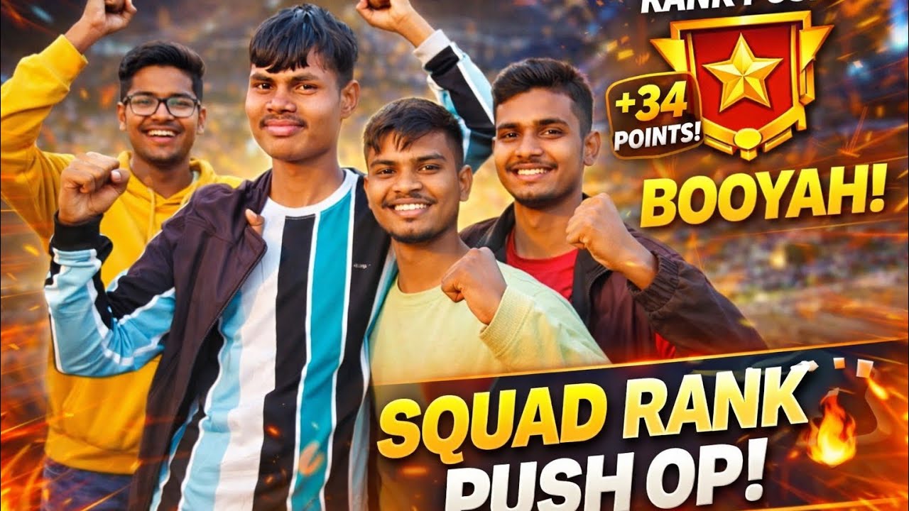 FREE FIRE SQUAD RANK PUSH 🔥 BOOYAH Free Fire Rank Push With Squad 😱 Easy BOOYAH |