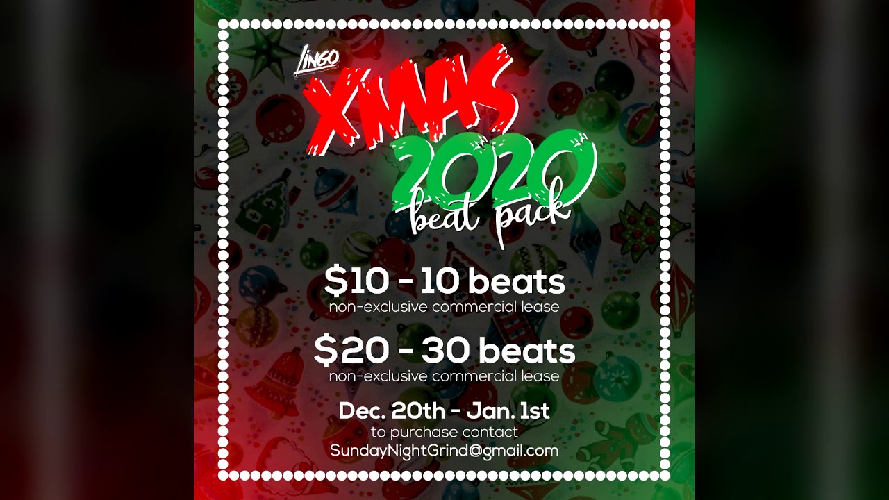 Lingo Xmas 2020 beat pack - 20 beat snippet!