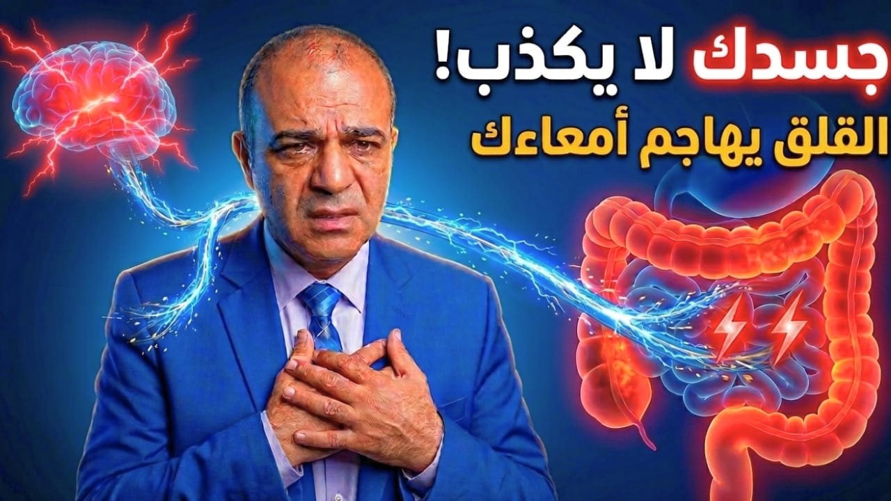 🔴 عندما يصرخ الجسد بالقلق: لماذا يتحول التوتر إلى قولون ونوبات هلع؟ السر العصبي الذي لا يخبرك به أحد