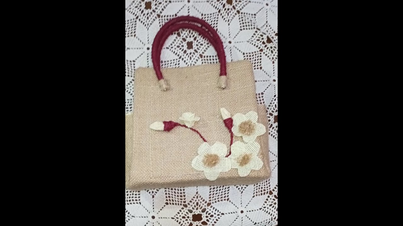 اصنعي بنفسك شنطه من الخيش ||
