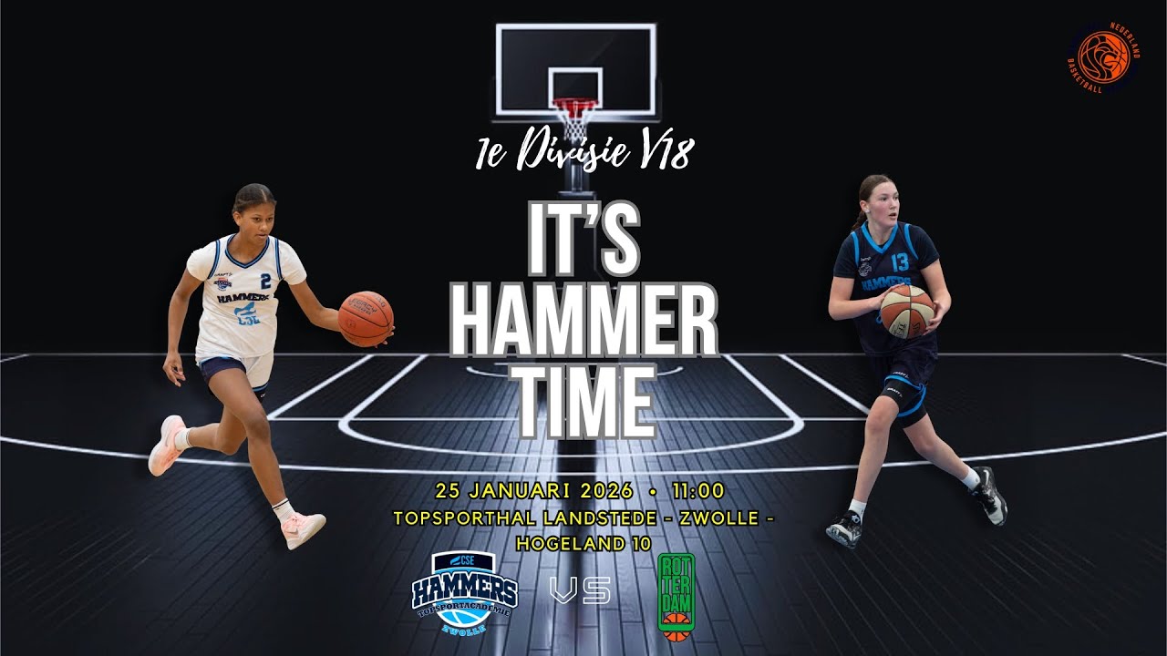 25-01-2026 Eredivisie V18, Landstede Hammers vs Rotterdam Basketball
