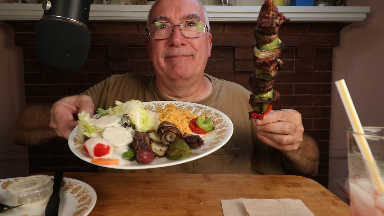ASMR Eating Homemade Shish Kabob Whispering