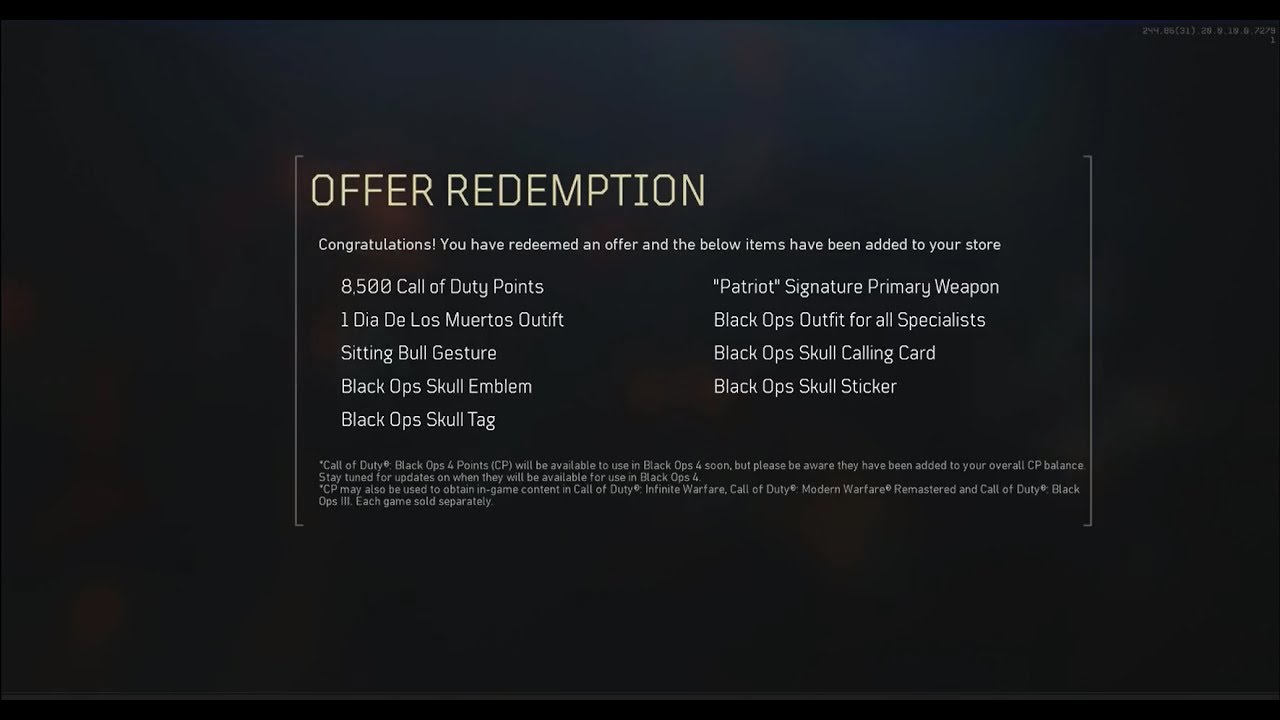 Call Of Duty: Black Ops 4 - How To Get Your COD Points, Special Outfit, & More
