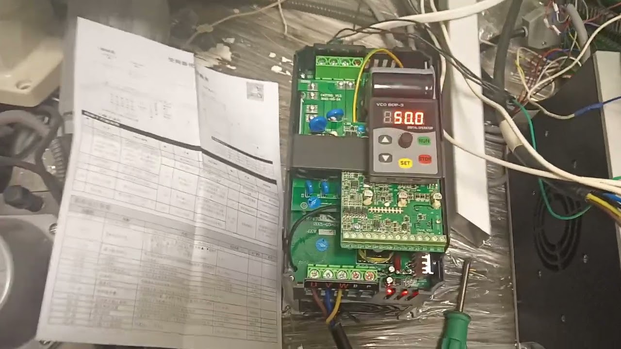 Настройка частотника TC350 4 кВт 380В 1000Гц
