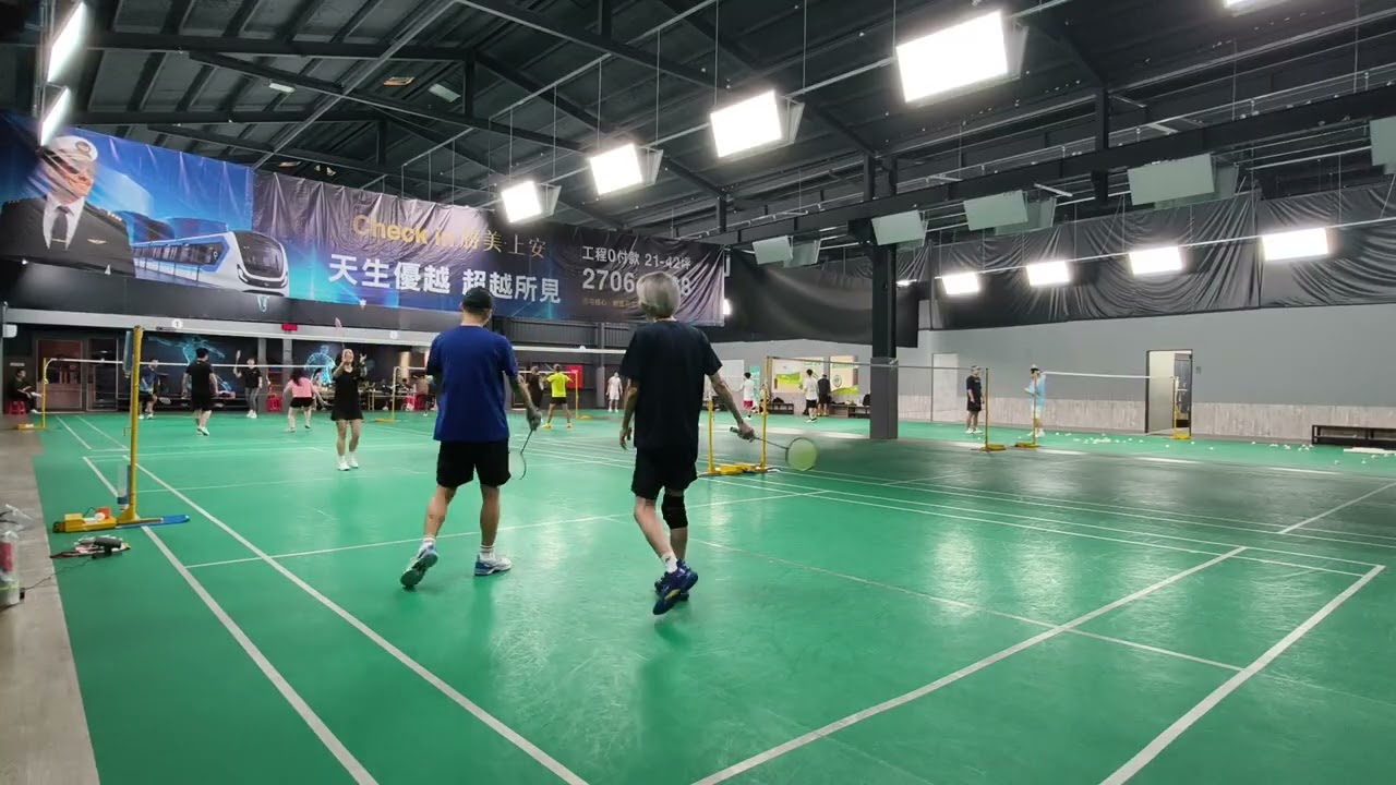 1/15 Game 13 珮珊蕙君 21 : 18 強哥源興 #雙打 #福雅羽球會館4號場地 #badminton 