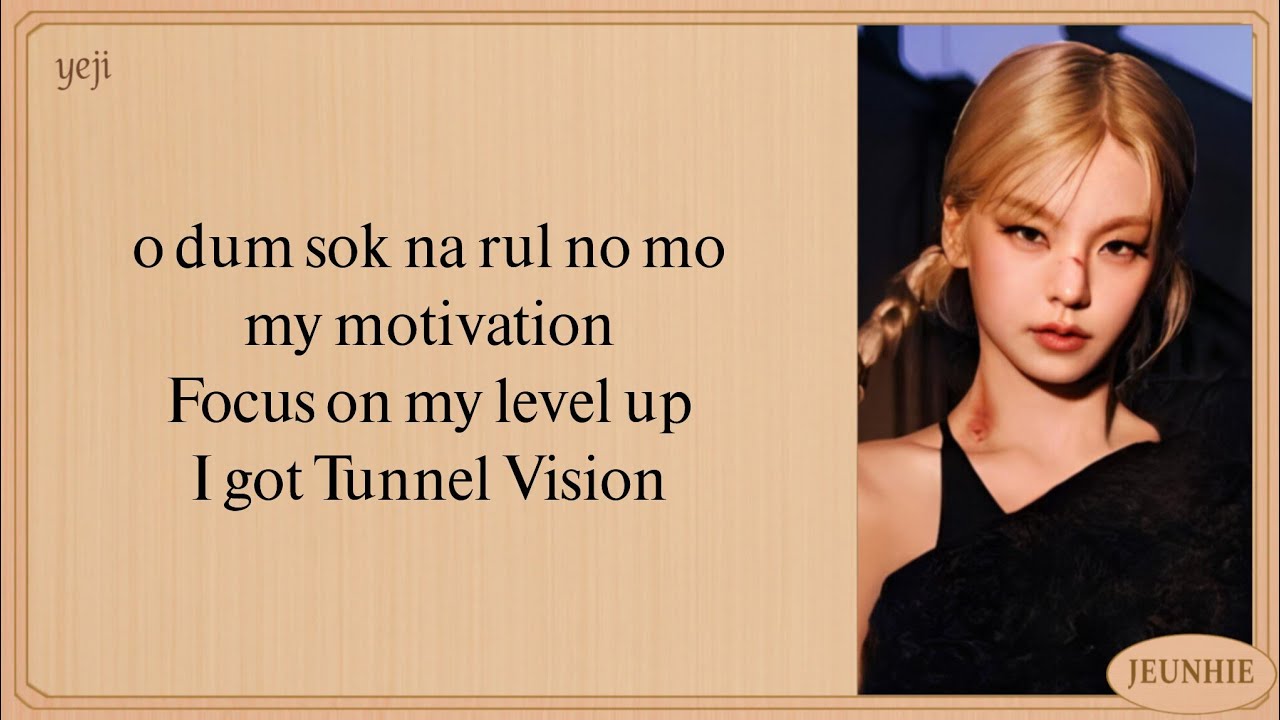 ITZY Tunnel Vision Easy Lyrics