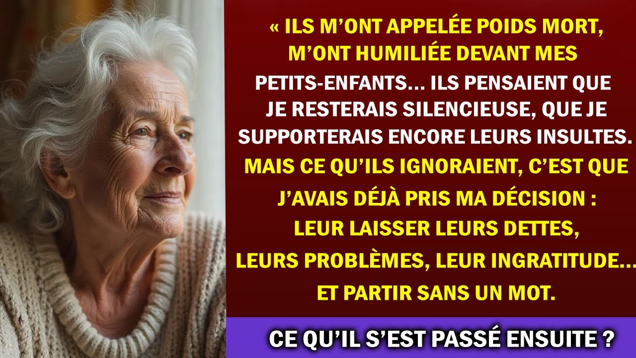 💔 Ils me traitaient de &laquo; poids mort &raquo;, alors je leur ai donn&eacute; la facture de l'hypoth&egrave;que et...