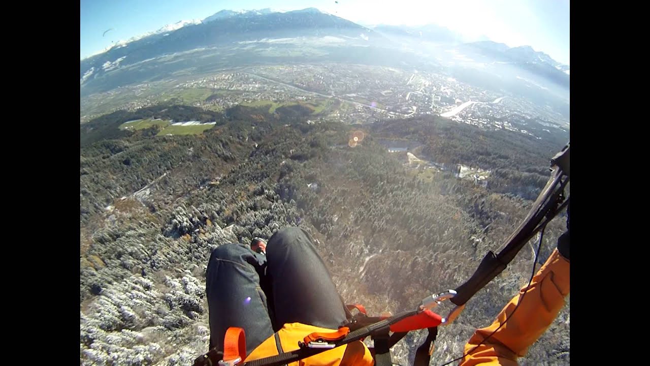Seegrube - Arzl via Gleitschirm (Abgleiter in der Mittagspause)