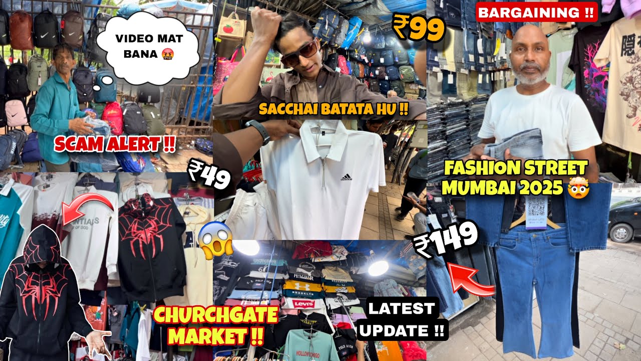 Full Detail About Fashion Street Mumbai 2025 | Lowest Clothes Market In Mumbai | Churchgate Market