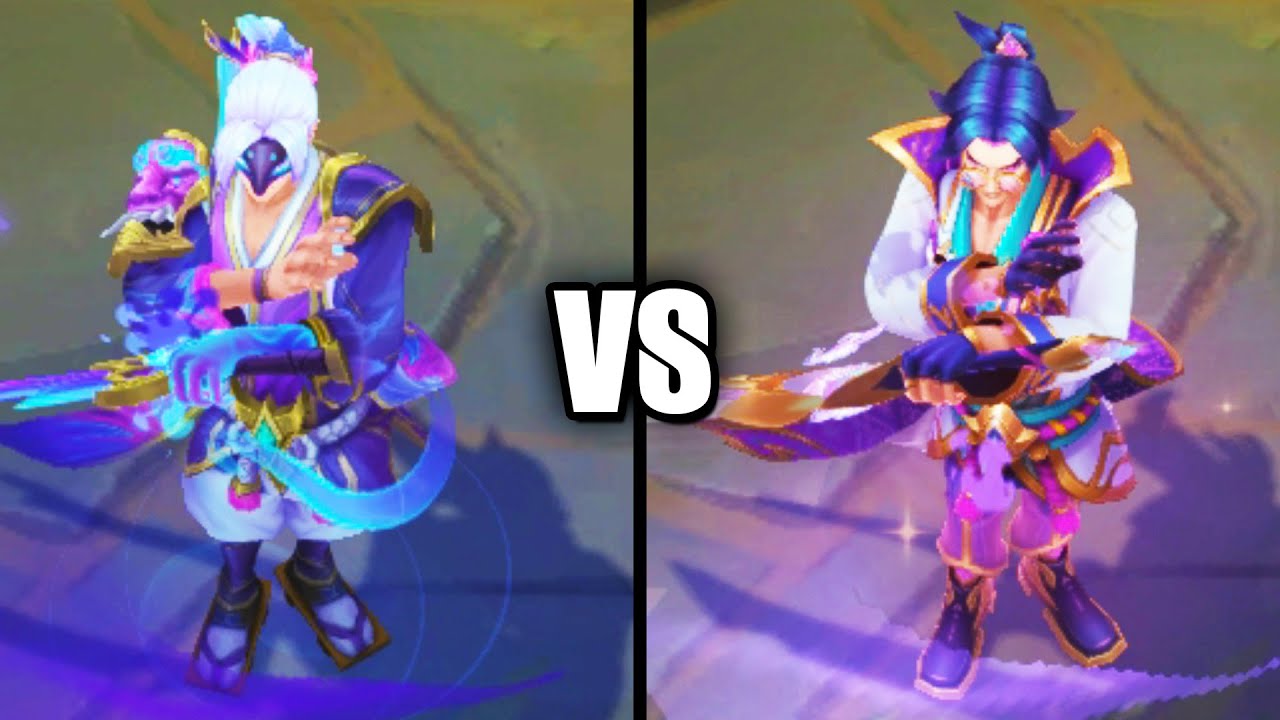 Prestige Spirit Blossom Master Yi vs Spirit Blossom Master Yi Skins Comparison (League of Legends)