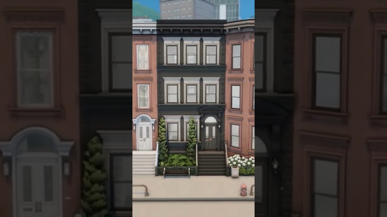 NYC Brownstone Townhouses | The Sims 4 speed build 