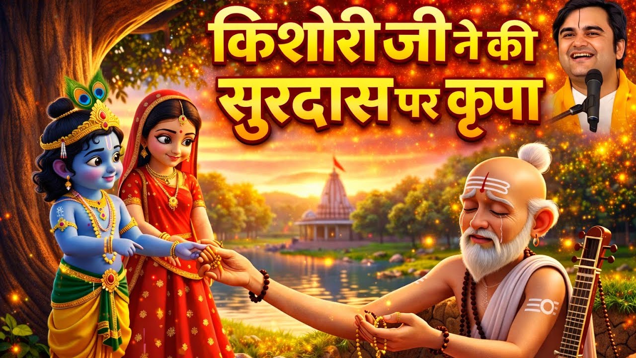 किशोरी जी ने की सूरदास जी पर कृपा @BhaktiPath #indreshupadhyay 