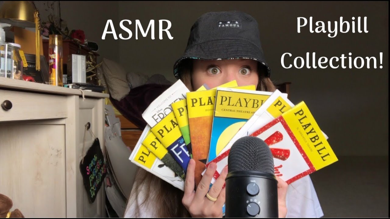(ASMR) Broadway Playbill Collection (Page Turning, Tracing, Tapping)