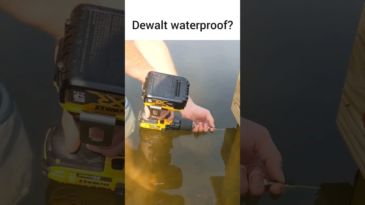 Waterproof DeWalt Drill? #test #tools #dewalt #shorts