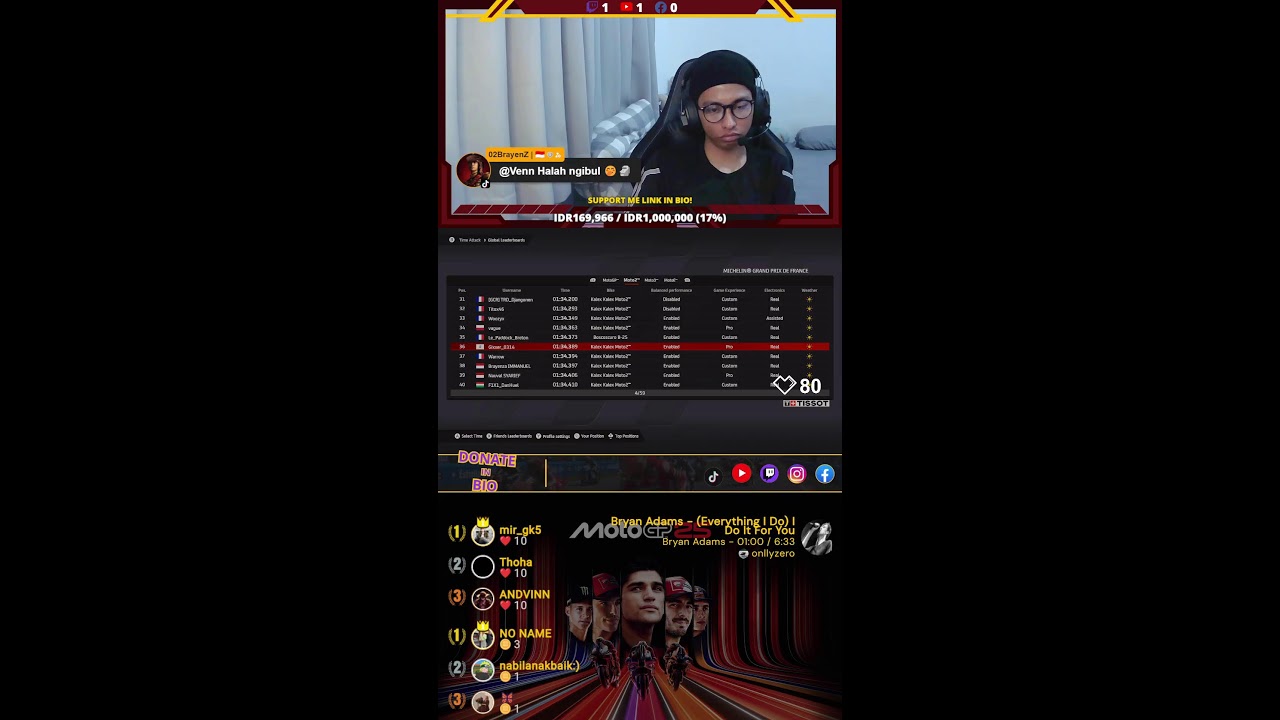 MotoGP™25 | Online Multiplayer | Heart Rate Overlay