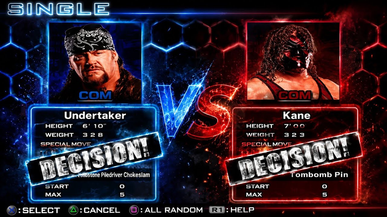 Undertaker VS Kane | WWF SmackDown Just Bring it!