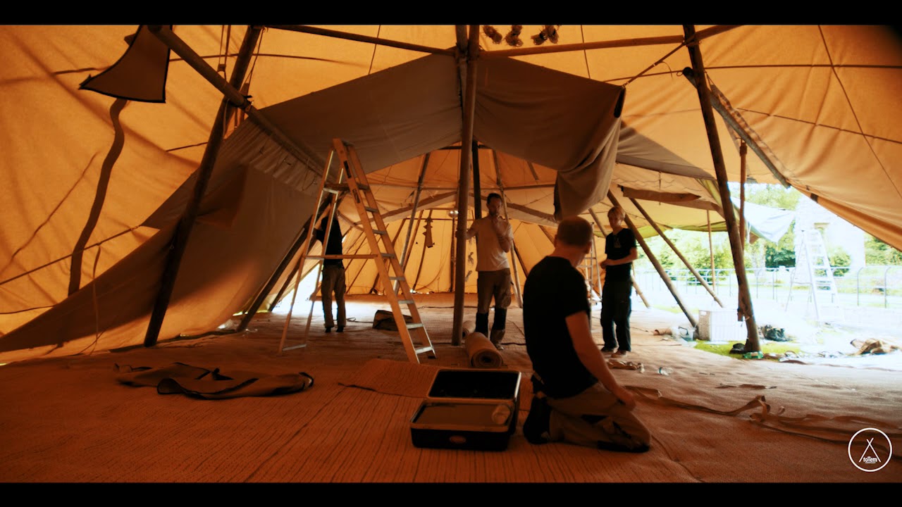 Totem Tipi Hire North Yorkshire - Tipi Setup at Jervaulx Abbey
