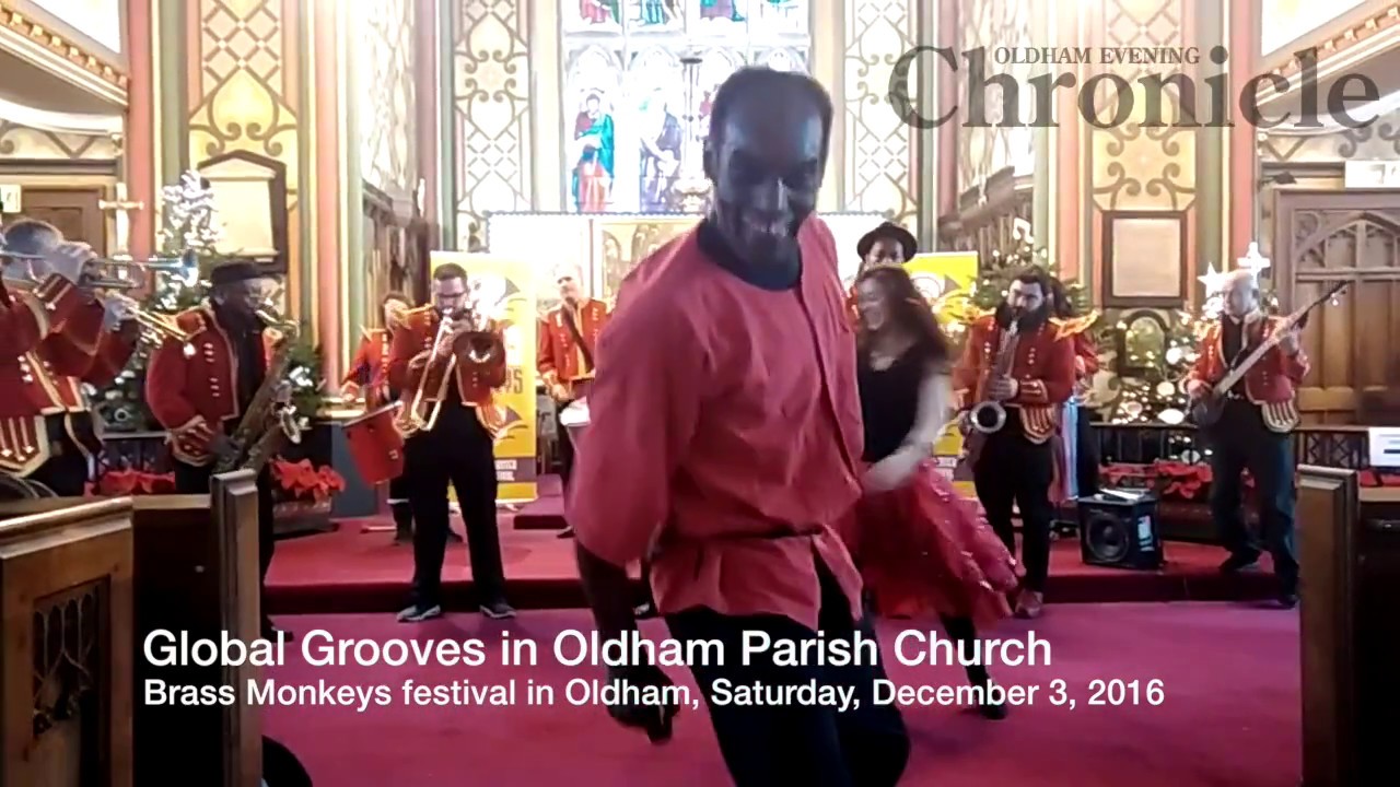 Global Grooves in Oldham Parish Church for the Brass Monkeys Festival