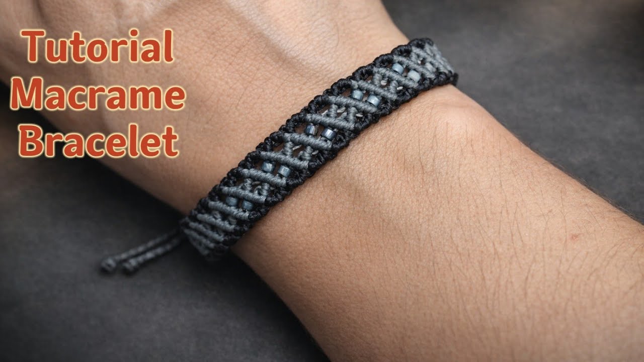 Macrame Bracelet Tutorial - Pulseira Macrame Passo a Passo 