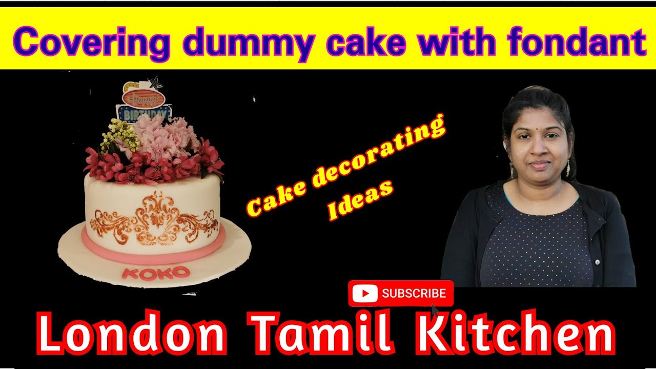 Covering dummy cake with fondant/decorating ideas/HD