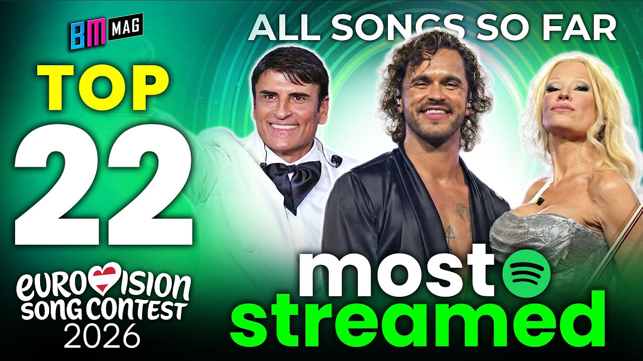 TOP 22 Most Streamed Songs - All Songs So Far - Eurovision Song Contest 2026