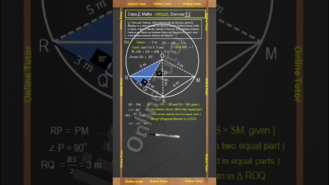 Q5 Ex 9.2 Class 9 Maths | Circles | NCERT Complete Explanation , CBSE, and Competition Exams.
