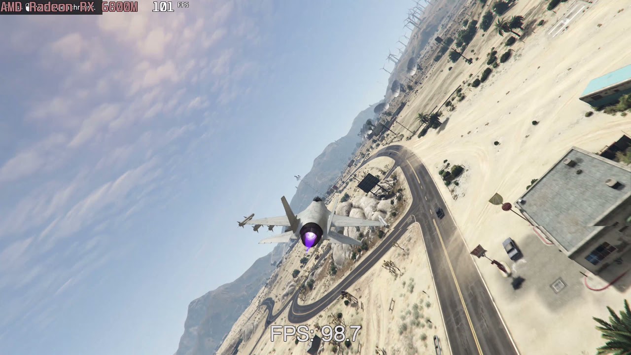 🎮 AMD Radeon RX 6800M - GTA V gameplay benchmarks (1080p)